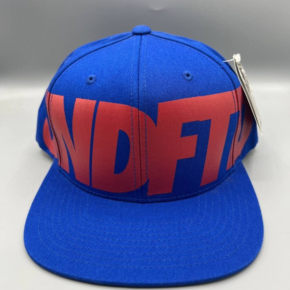 Undefeated Hat Men Blue Big Logo Snap‎ Back Cap New